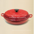 China Enamel Cast Iron Stock Pot Size 30.5X6cm